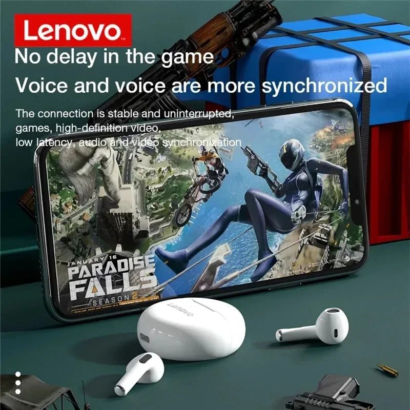 Lenovo-Air Pro 6 TWS Fones De Ouvido Bluetooth Sem Fio, Fones De Ouvido Touch Control com Microfone, Som Hi Fi, Fones De Ouvido Esportivos