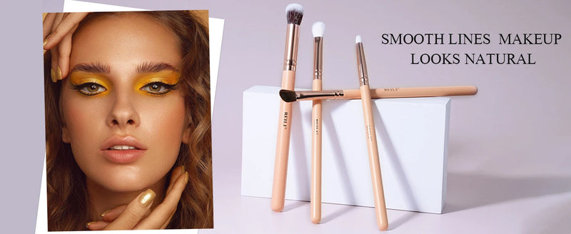 BEILI-Pink Makeup Brushes Set, Alta Qualidade, Pó, Fundação, Blush, Sombra, Make Up Brush, Cabelo Natural